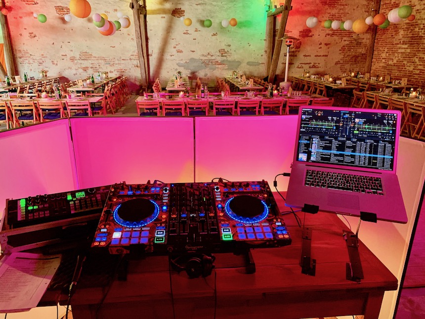 DJ Hochzeit Aufbau Technik